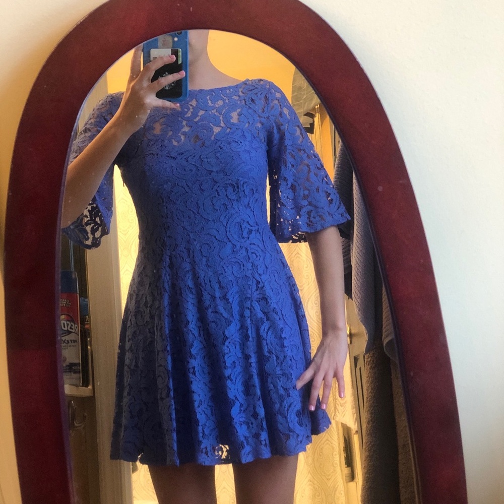 Free People Blue Lace Dress